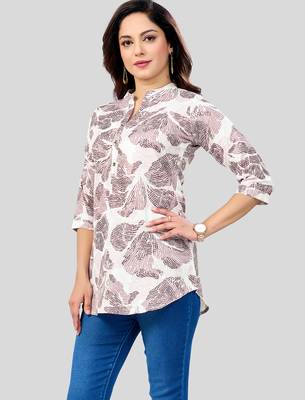  cotton blend printed short kurti 3