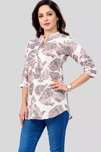  cotton blend printed short kurti
