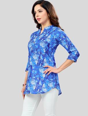  cotton blend printed short kurti 3