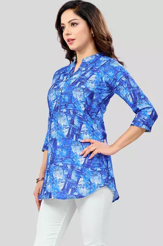 cotton blend printed short kurti