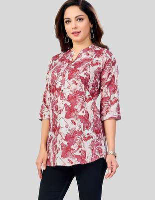  cotton blend printed short kurti 3