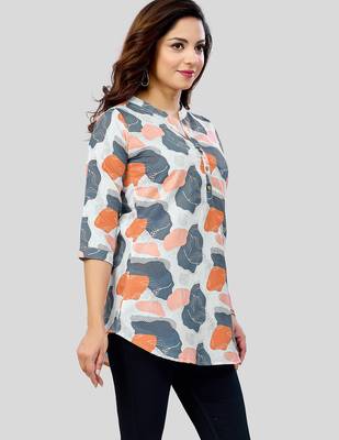  cotton blend printed short kurti 4