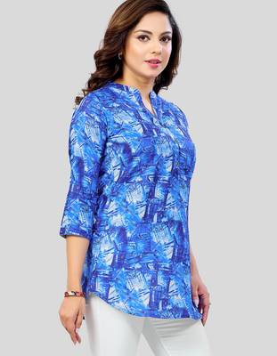  cotton blend printed short kurti 4