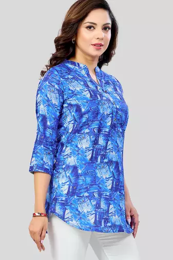  cotton blend printed short kurti