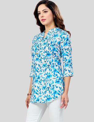  cotton blend printed short kurti 3