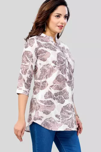 cotton blend printed short kurti