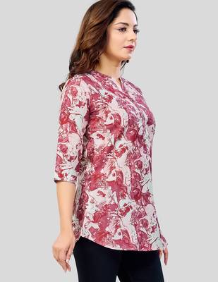  cotton blend printed short kurti 4
