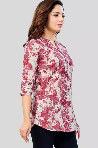  cotton blend printed short kurti