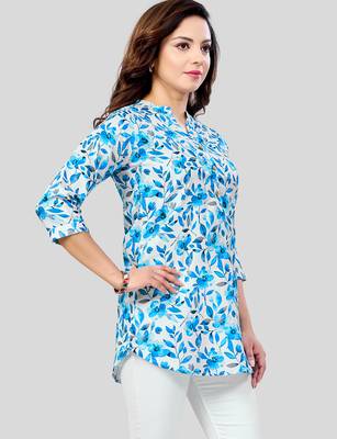  cotton blend printed short kurti 4