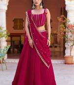 Royaly Rani Pink Thread Embroidered Silk Festival Wear Lehenga Choli