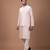Powder pink embroidered cotton silk kurta bundi set