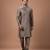Metallic fawn cotton silk kurta set