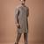 Metallic fawn cotton silk kurta set