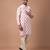 Cream white printed japan satin kurta set
