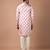 Cream white printed japan satin kurta set