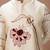 Beige embroidered cotton silk kurta bundi set