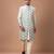 Beige embroidered cotton silk sherwani set