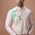 Powder pink foam painted embroidered cotton silk kurta set