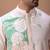 Powder pink foam painted embroidered cotton silk kurta set