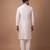 Powder pink foam painted embroidered cotton silk kurta set