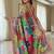 New Roman Silk With 3D position Print And Real Mirror work Women's Saree With Blouse Set