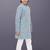 Blue cotton thread embroidery work kid's kurta pyjama