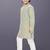 Olive cotton thread embroidery work kid's kurta pyjama