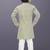 Olive cotton thread embroidery work kid's kurta pyjama