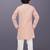 Peach cotton thread embroidery work kid's kurta pyjama