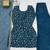 Women’s blue embroidered kurta with bell bottom pant & dupatta set