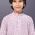 Pink cotton thread embroidery work kid's kurta pyjama