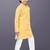 Yellow cotton thread embroidery work kid's kurta pyjama