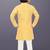 Yellow cotton thread embroidery work kid's kurta pyjama