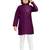 Wine viscose sequins embroidery work kid's kurta pyjama