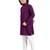 Wine viscose sequins embroidery work kid's kurta pyjama
