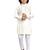 White viscose sequins embroidery work kid's kurta pyjama