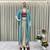 Designer draped skirt set with sequins shrug & tube blouse