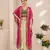 Designer draped skirt set with sequins shrug & tube blouse