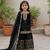 Gmy silk embroidery black readymade salwar suit