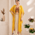 Designer draped skirt set with sequins shrug & tube blouse
