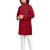 Red viscose sequins embroidery work kid's kurta pyjama
