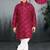 Maroon soft cotton sequins work work kid's kurta pyjama