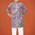 Purple viscose rayon embroidered work kid's kurta pyjama