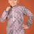 Purple viscose rayon embroidered work kid's kurta pyjama