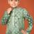 Green viscose rayon embroidered work kid's kurta pyjama