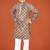 Rust viscose rayon embroidered work kid's kurta pyjama
