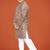Rust viscose rayon embroidered work kid's kurta pyjama