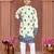 Teal rayon chikankari work work kid's kurta pyjama