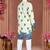 Teal rayon chikankari work work kid's kurta pyjama
