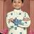 Teal rayon chikankari work work kid's kurta pyjama